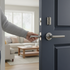 Premium Polished Chrome Door Handle Pack with Stainless Steel Hinges and Locks for Modern Interiors