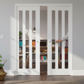 Premium 3L Glazed Double Pocket Door Set with Galvanised Steel Frame and Space-Saving Design for Natural Light