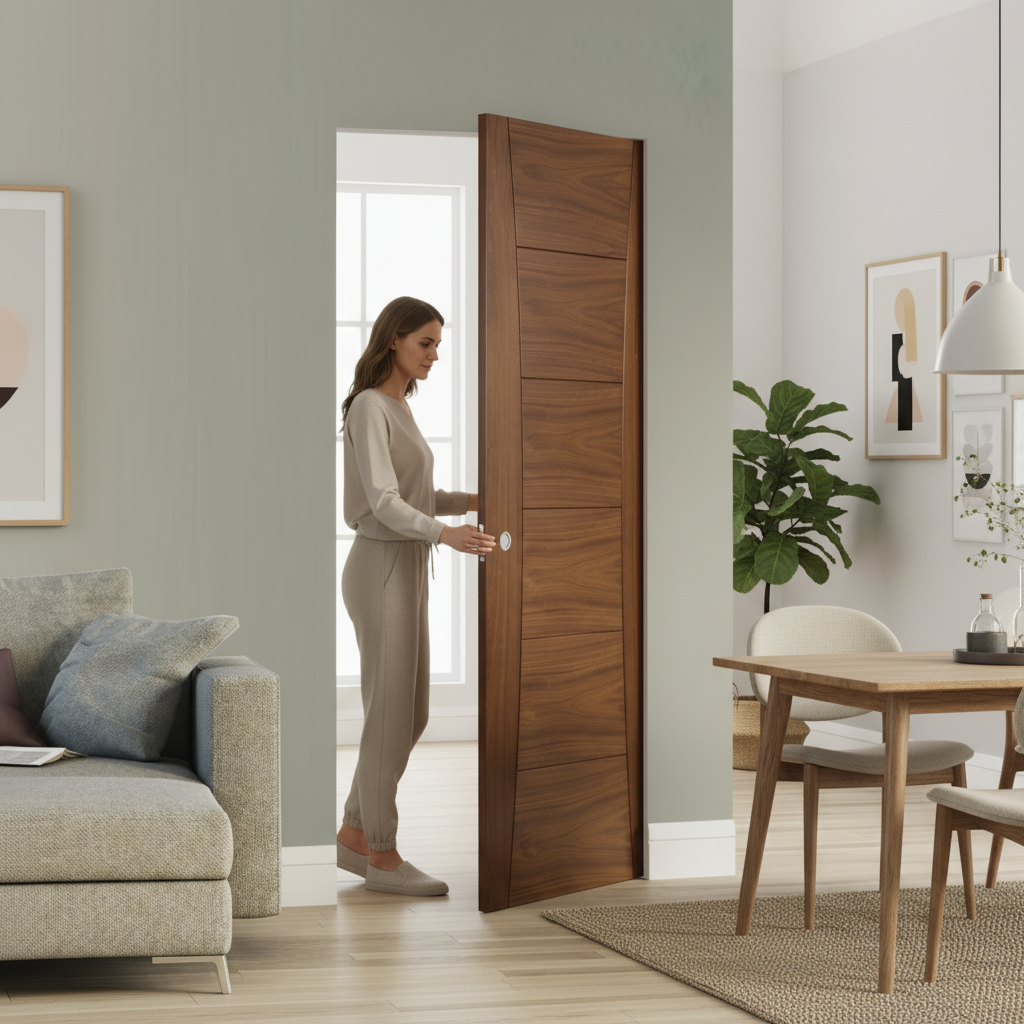 Premium Flush Pocket Door Set with No Bottom Track, Adjustable Doorstop & 15-Year Guarantee - Perfect for Space-Saving Solutions
