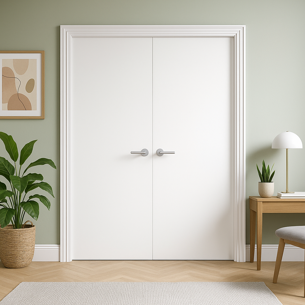 White Primed Flush Pair Internal Door for Lifestyle Design (121452)