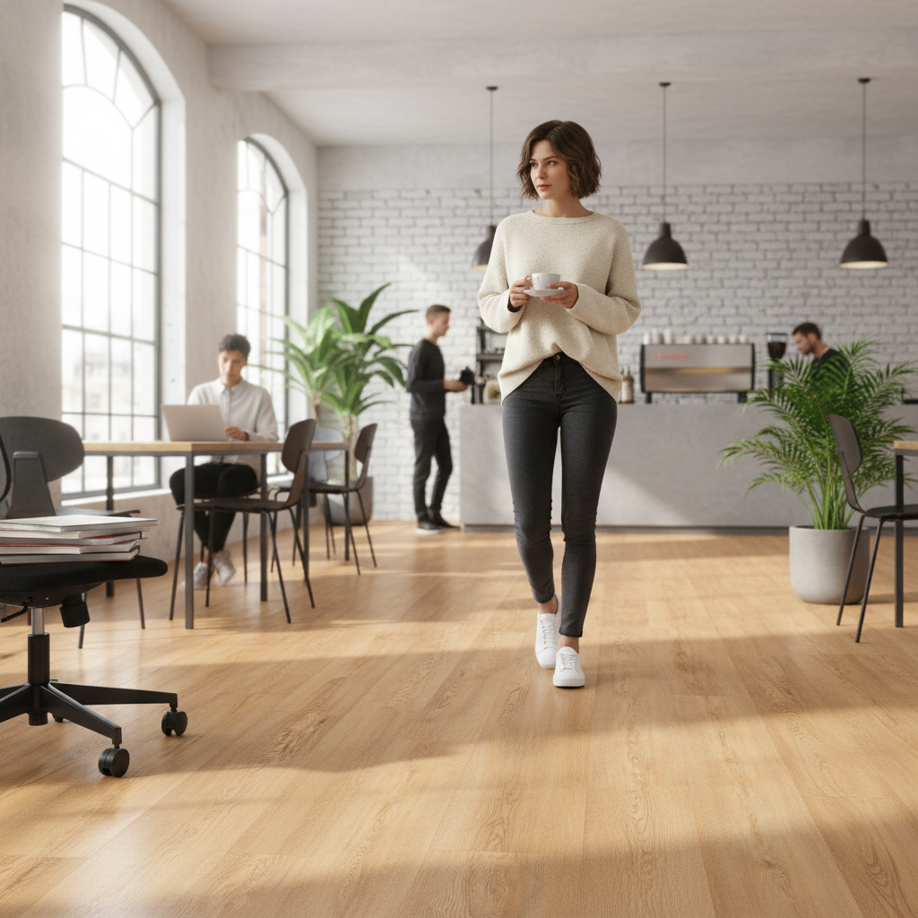 Premium Aqua Pro 8.5mm High Gloss Wide Laminate Flooring with Marble Effect and Water Resistance