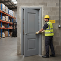 Premium Internal Grey Primed Arnhem FD30 Fire Door with Detailed Mouldings and Engineered Construction for Enhanced Safety