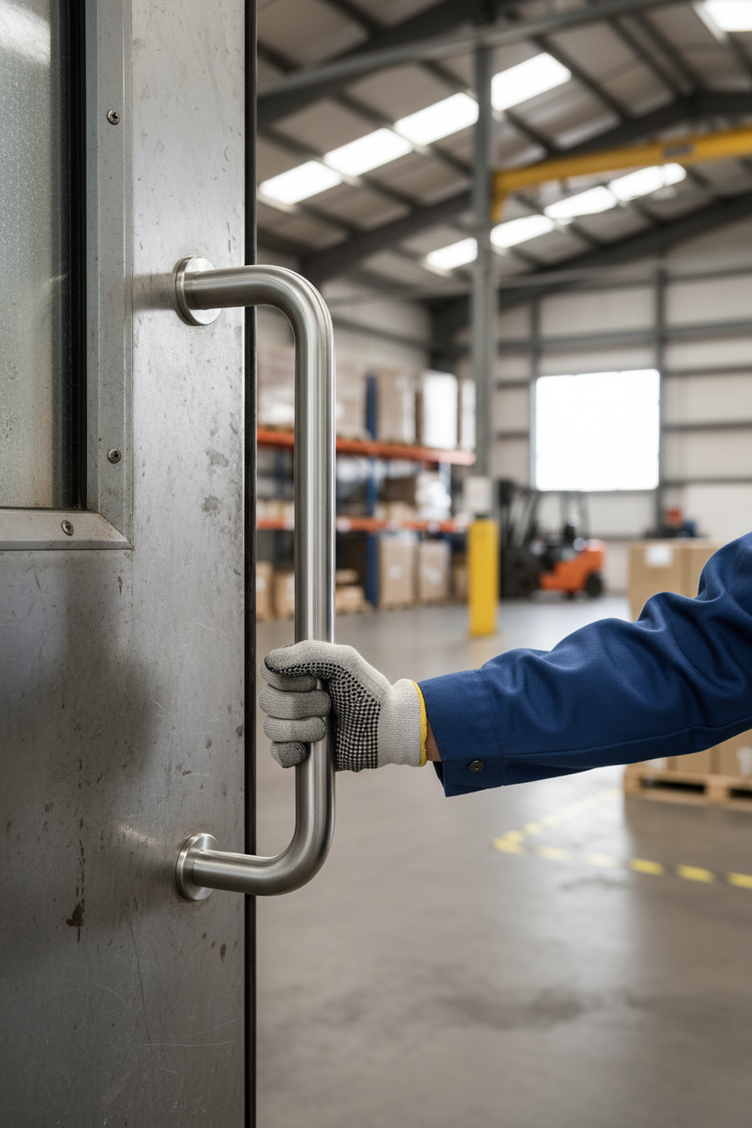 Premium Satin Stainless Steel D Pull Handle 300mm - Elegant Design with Bolt Through Installation