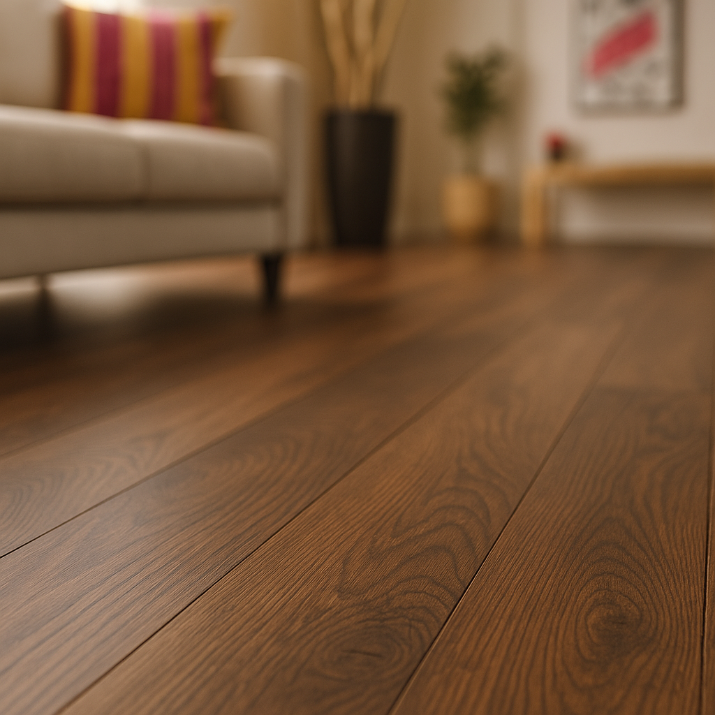 Dark Oak 10mm Laminate Flooring for Stylish Interiors - detail view