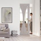 Premium Light Grey Glazed Flush Pocket Door Set with No Bottom Track and 15-Year Guarantee