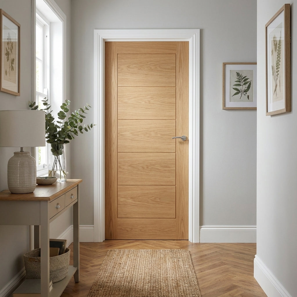 Internal Oak Door Fully Finished Made-to-Measure Solid Engineered Core
