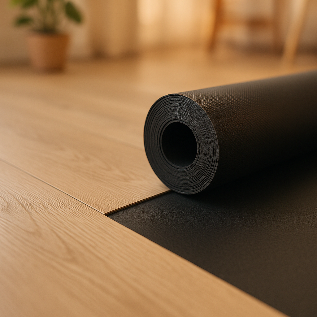 1mm Underlay Roll for LVT & SPC Flooring - XPS Foam Material - detail view