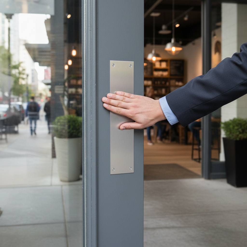 Premium Satin Stainless Steel Push Plate 450mm x 75mm for Interior Doors - Durable and Stylish Accessory - Image 2
