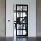 Premium Glazed Pocket Door Set with Galvanised Steel Frame and Adjustable Jambs for Seamless Installation