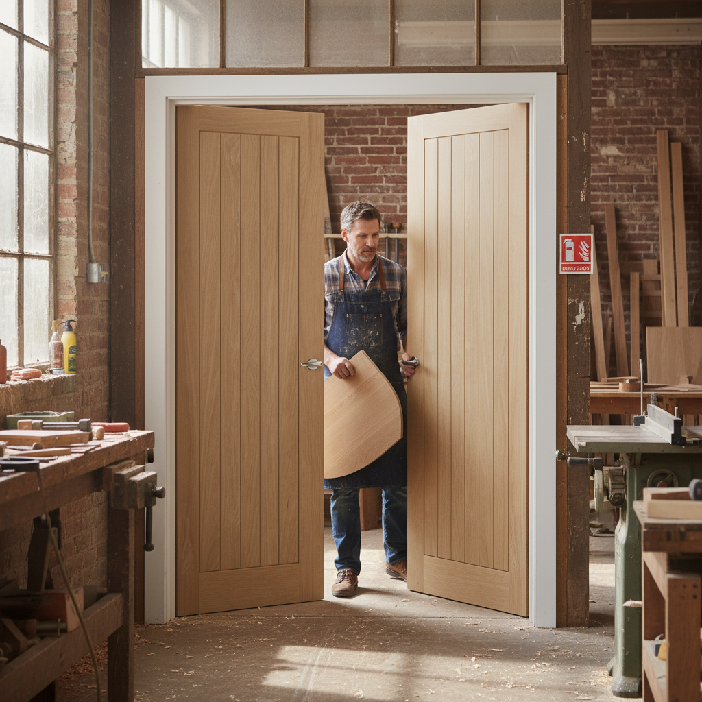 Premium Custom Made Internal Oak French Doors for Cottage and Barn Conversions - High-Quality Professional Grade for Industrial and Commercial Appl...