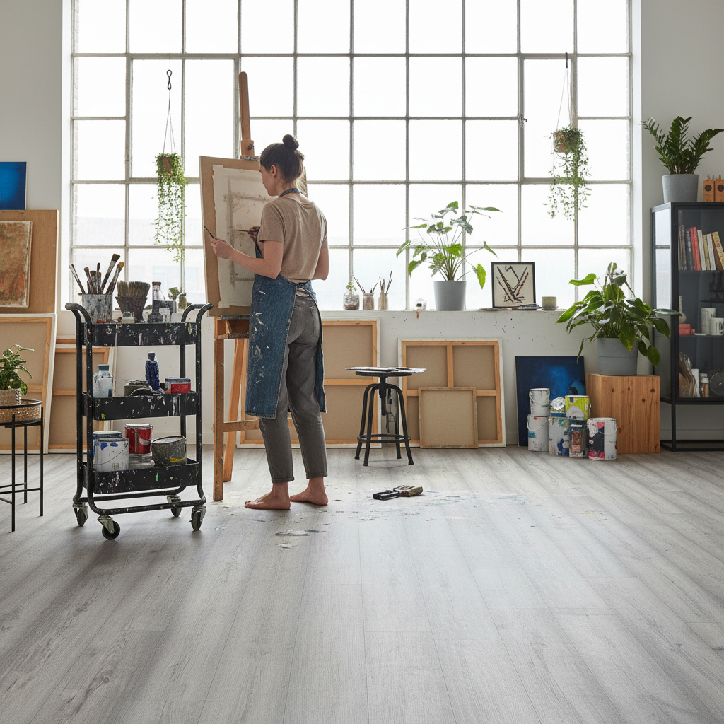 Premium 8mm Laminate Flooring with Bevelled V-Grooved Edges for Authentic Wood Look and Water-Resistant Protection