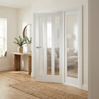 Internal White Door with 3 Light Obscure Glass, Primed Finish