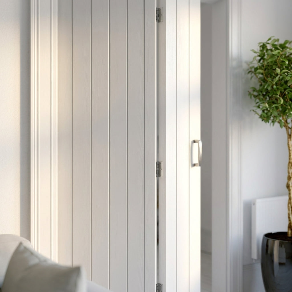 Bi-fold Cottage Door, Internal, White Primed, Semi-Solid Core - detail view