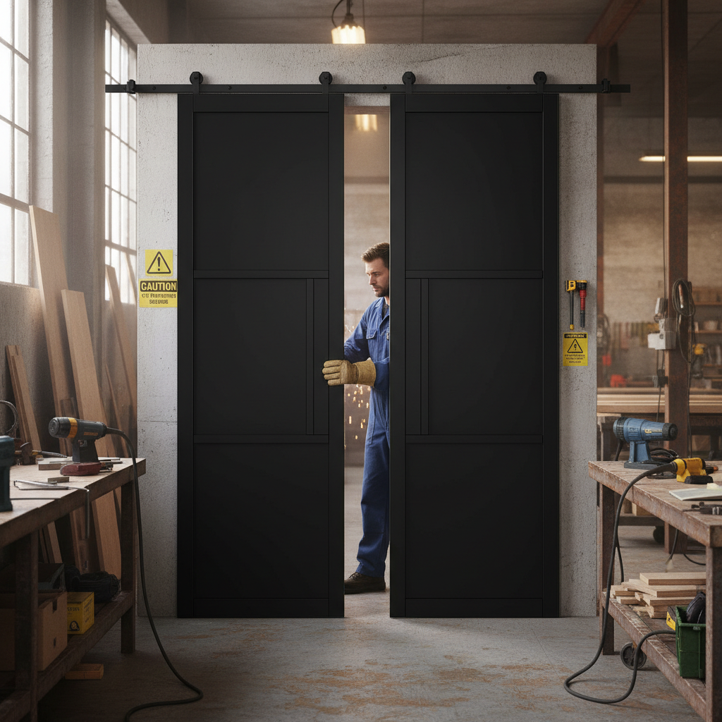 Premium High-Performance Double Doors with Top Mount Track System, Soft Close Option, and Flush Pulls for Stylish Interior Design