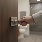 Premium Square WC Turn and Release with Satin Chrome Finish for Bathroom Privacy - Image 2