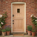 External Hardwood Stable Door Unfinished with 1 Light Clear Glass