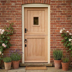 External Hardwood Stable Door Unfinished with 1 Light Clear Glass