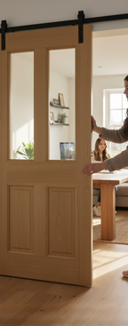 Premium Internal Unglazed Oak Door - Solid Engineered Construction for Traditional Properties