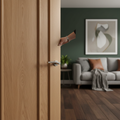 Premium 3 Panel Internal Fire Door with A-Grade Oak Veneer and Engineered Construction for Enhanced Strength and Stability