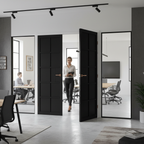 Premium Heavy Duty Industrial Style Door Pair with Black Finish and Robust MDF Construction for Contemporary Interiors
