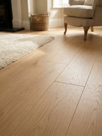 12mm Water-Resistant Laminate Flooring in Warm Heritage Oak with 4V Bevel Edge - detail view