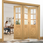 Premium Clear Glazed Room Divider with Top Hung Bi-Folding Doors - Multiple Configurations Available