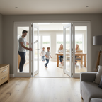 Premium 9ft Internal White Folding Bifold Doors Set with Engineered Core for Stability and Easy Installation