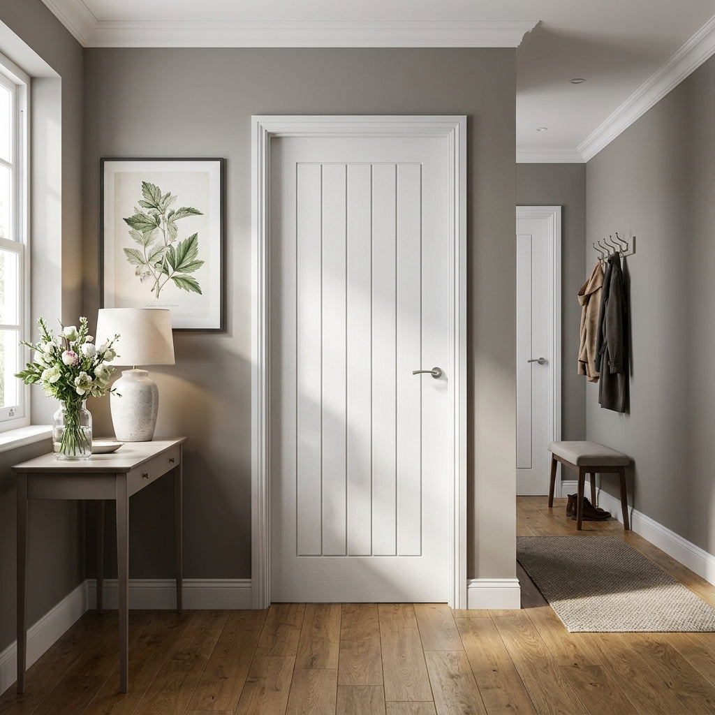 Internal White Cottage Door Fully Finished with Standard Core