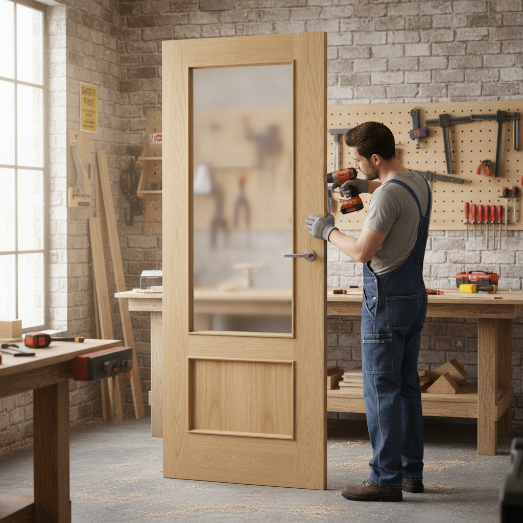 Premium Custom Made Oak Internal Door with Raised Mouldings for Elegant Interiors
