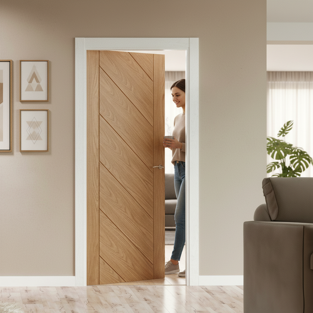 Premium Oak Internal Fully Finished Door with Elegant Design and Lifetime Guarantee for Home Interiors - Image 2