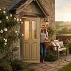 Premium Custom Made 2 Light External Door in Solid Merbau Hardwood with Custom RAL Color Options and 10-Year Warranty