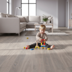 Premium 2mm UV Coated Luxury Vinyl Flooring with Realistic Oak Effect, Waterproof and Durable for Residential and Light Commercial Use