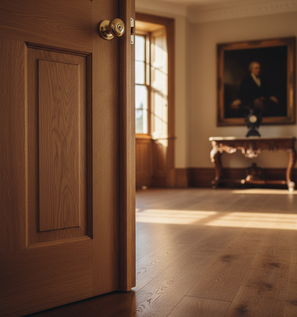 Premium Internal Oak Unfinished Door Pair Maker for 78" and 80.25" High Doors with Engineered Construction