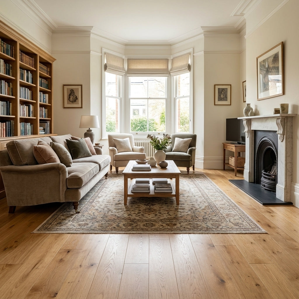 Engineered Wood Flooring 14mm Thick Natural Oak UV Lacquered Finish