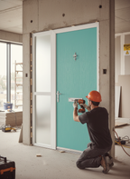 Premium Modern Flush External Fire Door Set with Sidelight - 30 Minute Fire Resistance and Secure Options