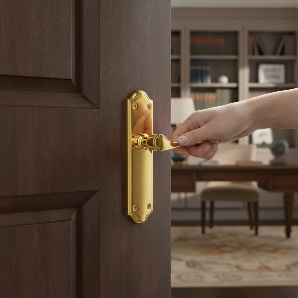 Premium Curved Lever Door Handle on Short Backplate - Fire Door Rated with 10 Year Mechanical Guarantee