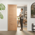Premium Unfinished Oak 5 Panel Door Pair with 35mm Thickness for Custom Finishing