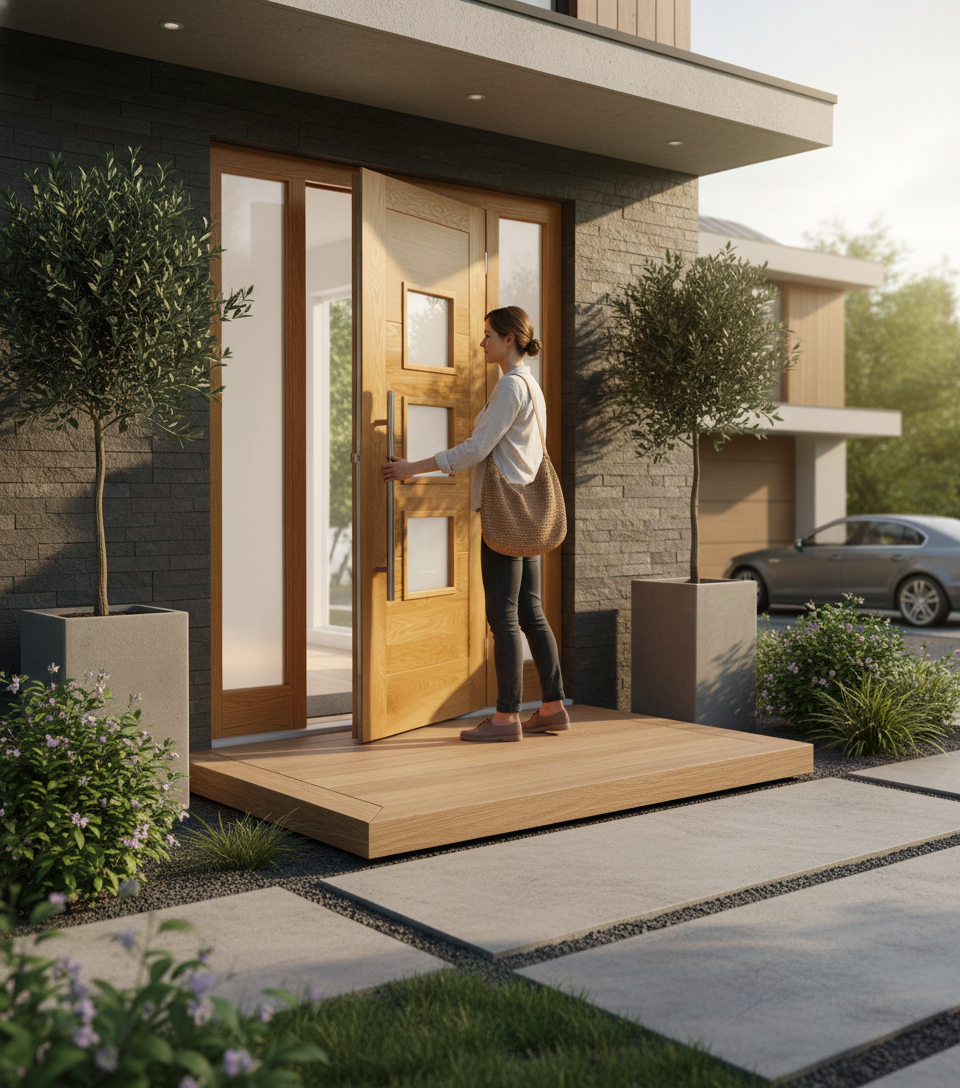 Premium Oak External Door with Sleek Design and Impeccable Craftsmanship for Modern Living