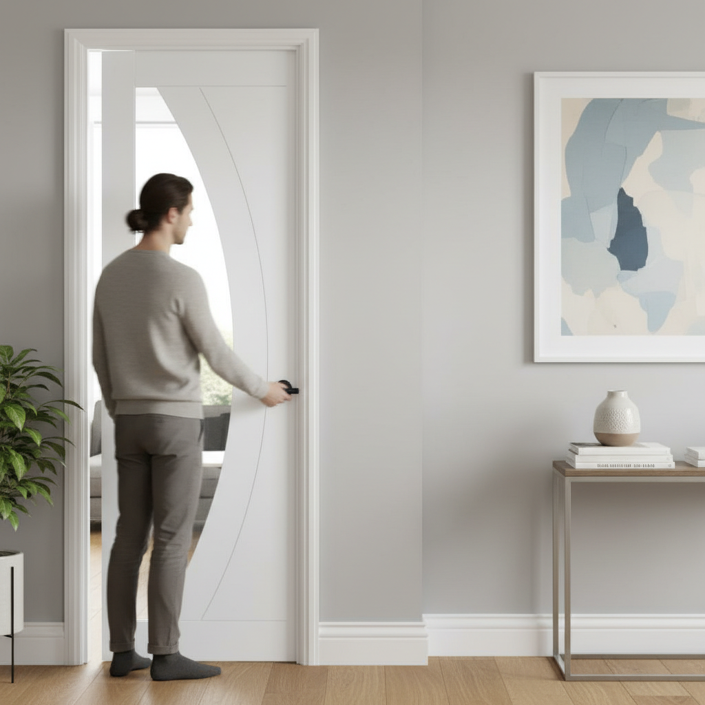 Premium Fire Rated Pocket Door System with Galvanised Steel Frame and Adjustable Jambs for Seamless Installation