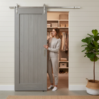 Premium Satin Nickel Face Mounted Sliding Barn Door Track for Doors Up to 100kg and 1000mm Width - Image 2