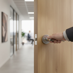 Premium Fire Rated Lever On Round Rose Handle Set with Stylish Chrome Finish and Secure Mortice Latch