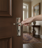 Premium Victorian Style Door Lever on Backplate with Keyhole - Classic Design 150mm x 42mm