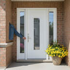Premium White Painted Composite Clear Glass Universal Sidelight for Home Entryways with Lifetime Guarantee and Customization Options