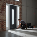 Premium External White Painted Composite Obscure Glass Universal Sidelight for Modern Home Entrances