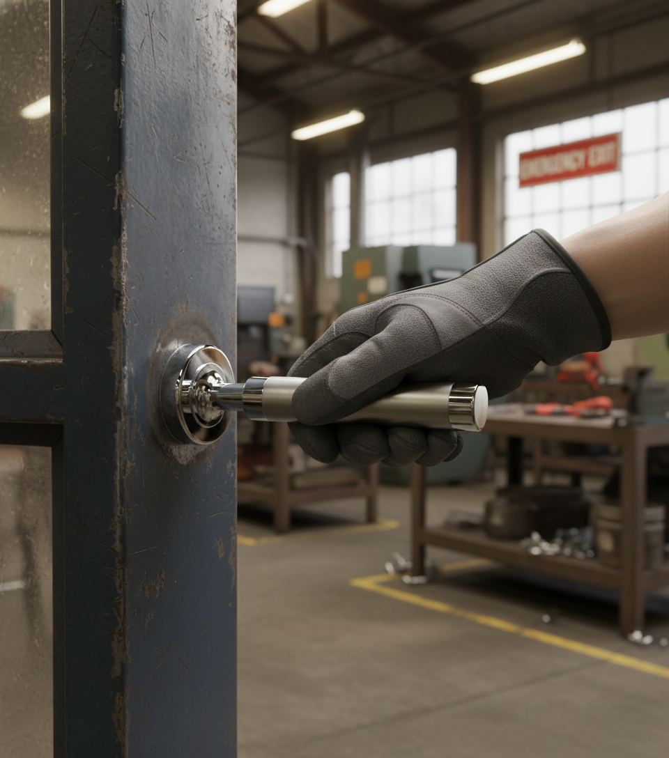 Premium Dual Finish Door Lever with Screw on Round Rose - High-Performance Hardware for Enhanced Security