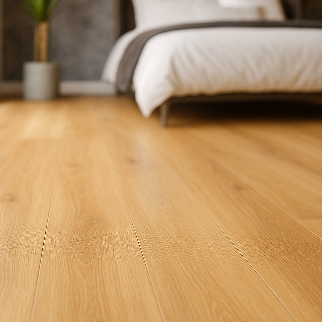 Honey Oak Comfort Luxe Ultra 12mm Laminate Flooring for Home Use - detail view