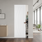 Premium Flush Pocket Door Set with No Bottom Track and 15-Year Guarantee - Space-Saving, Modern Design