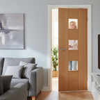 Premium Fully Finished Internal Door with Clear Safety Glass and Engineered Construction for Strength and Style