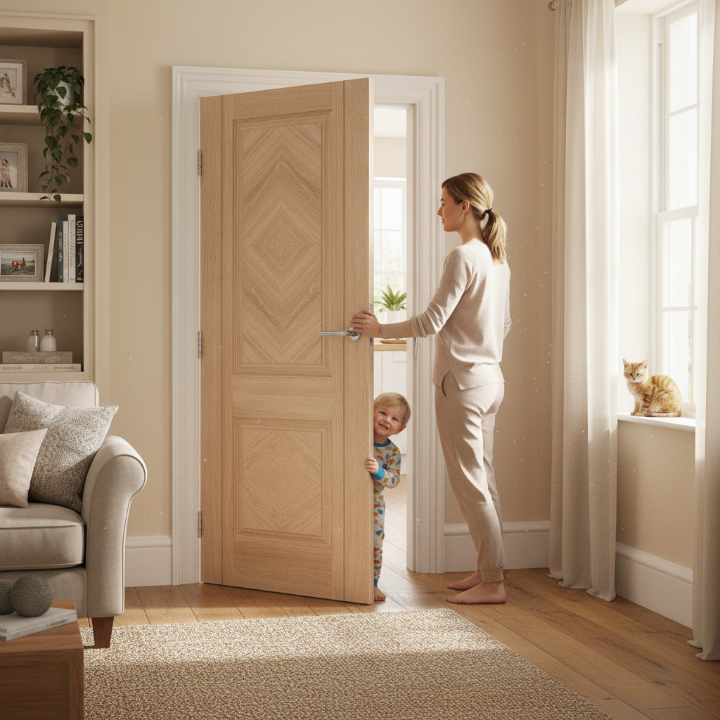 Premium Fully Finished Internal Door with Contemporary Design and Solid Two Panel Construction for Modern Interiors