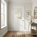Internal White Cottage Door with 1 Light Obscure Glass, Primed, Made-to-Measure